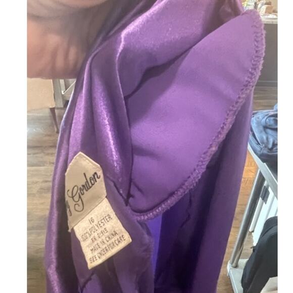 Vintage Joy Gordon Pleated Dress Elegant V Neck A Line Midi Dress Women's Sz 16 - Picture 4 of 11